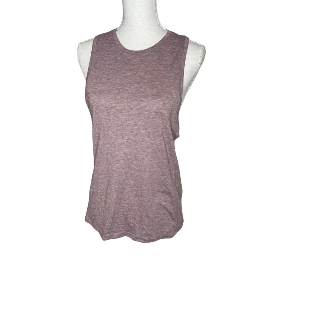 Lululemon Box It Out Tank Top Size 6 Heathered Oxblood Purple Muscle Tank